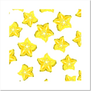 star fruit pattern Posters and Art